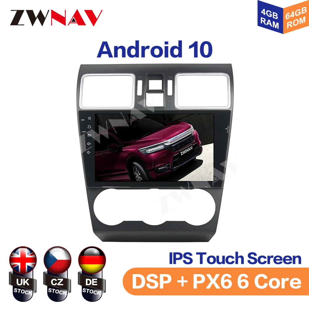 

No DVD Player Android 10 8 Core Car GPS Navigation For Subaru Forester WRX 2013-2017 Auto Radio Multimedia Player Head Unit DSP