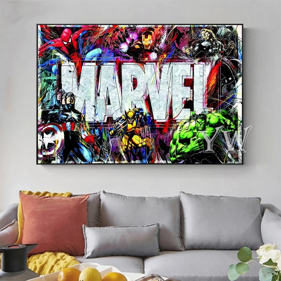 Набор для алмазной вышивки Человек-паук с логотипом Марвел | Дом и сад