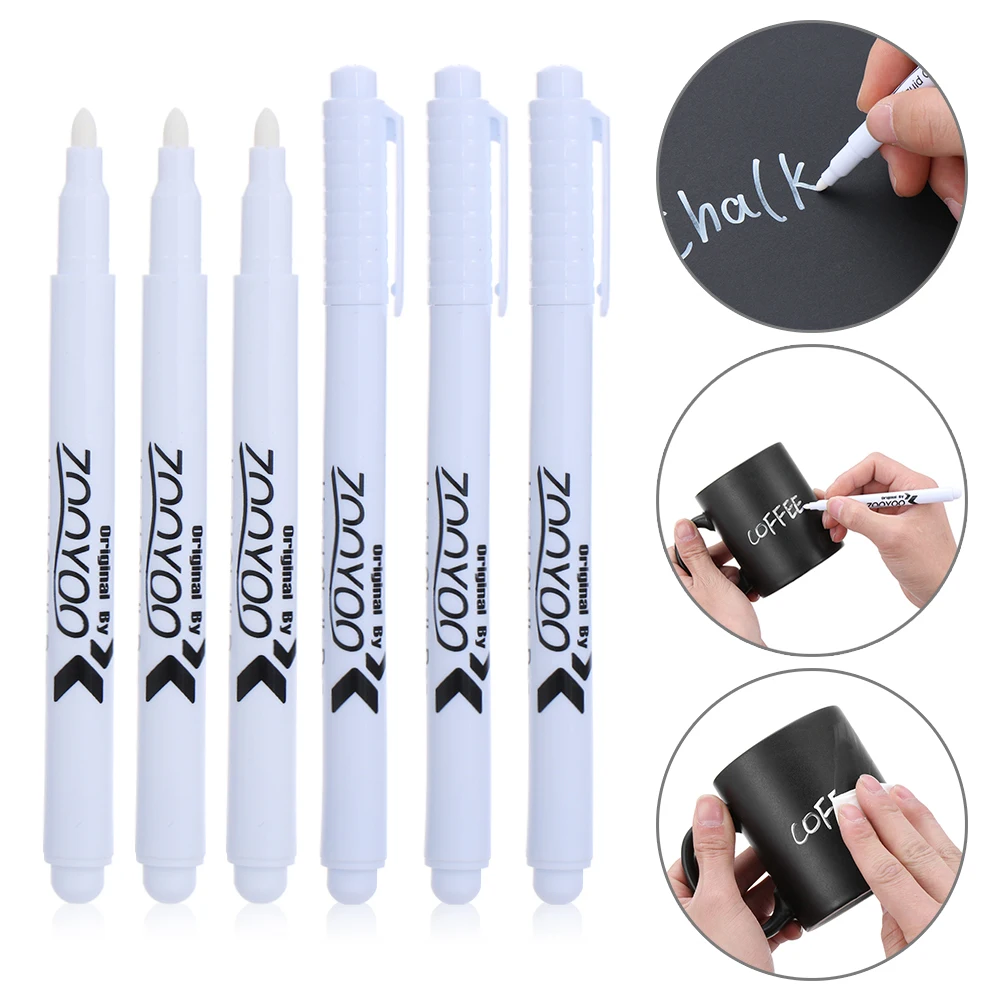 

1PC White Liquid Chalk Environmental Glass Windows Chalkboard Erasable Chalk Pen Metal Plastics Drawing Writing Pen