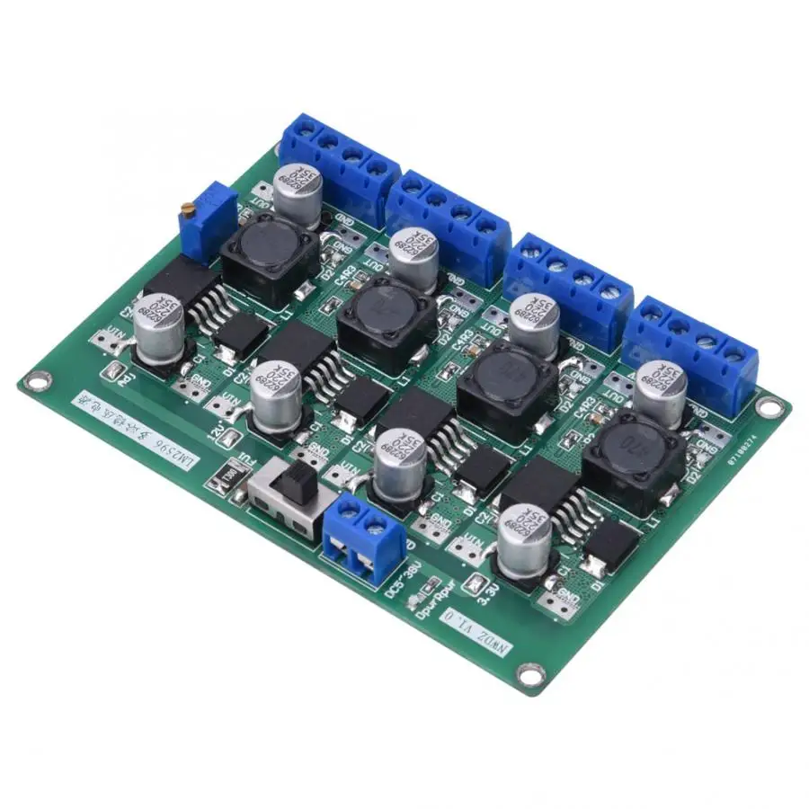 LM2596 4 независимых канала 3 V/5 V/12 V регулируемый Питание 40V Вход преобразователя