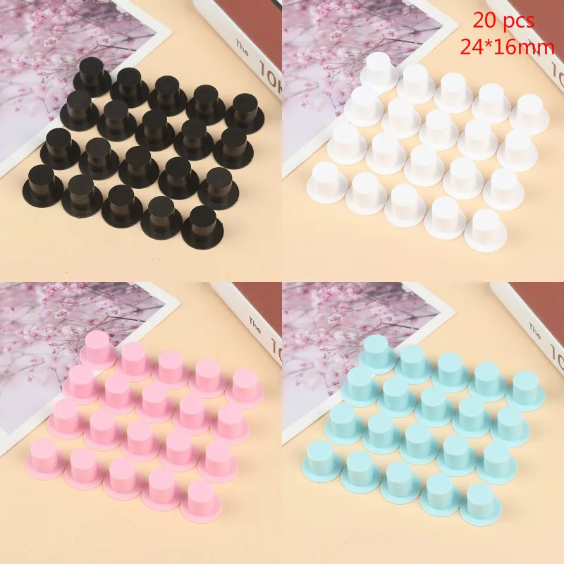 

20Pcs Mini Coloful Christmas Cute Hats Decoration Diy Craft Doll House Accessories Christmas Decorations