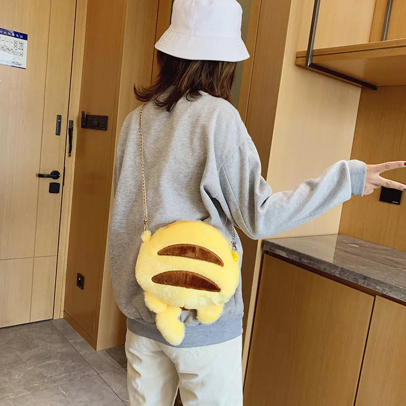 Аниме мультфильм Пикачу Butt плюшевые игрушки рюкзак для хранения сумки через