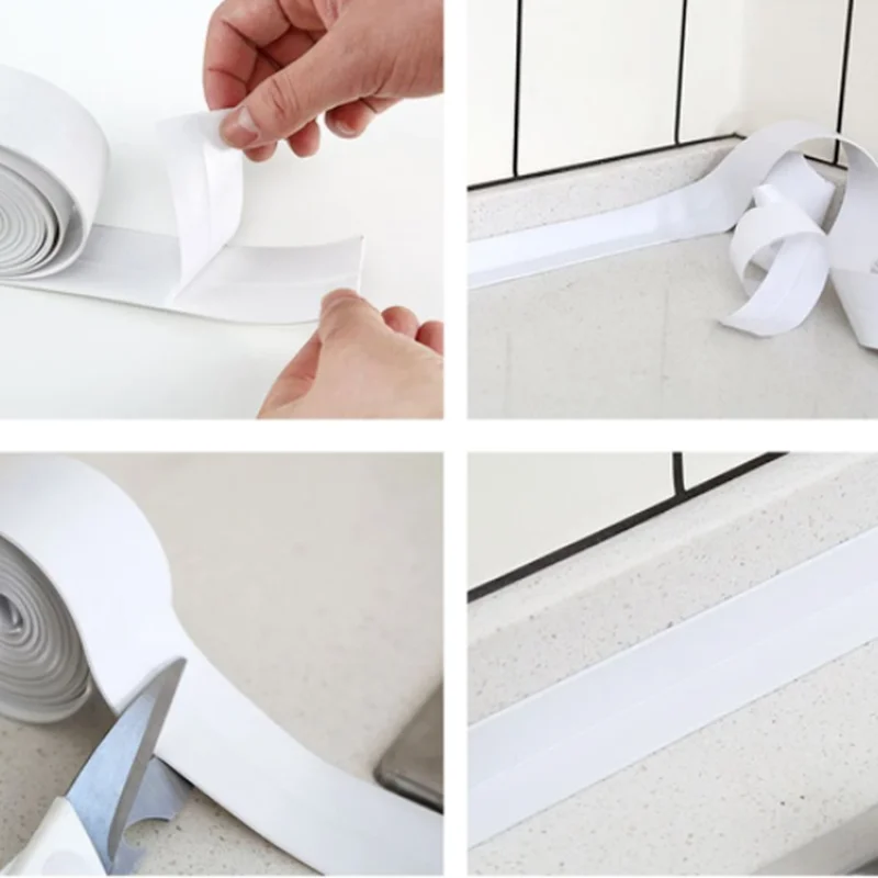 Водонепроницаемая самоклеящаяся лента из ПВХ для ванной и душа 3 2 м х 38