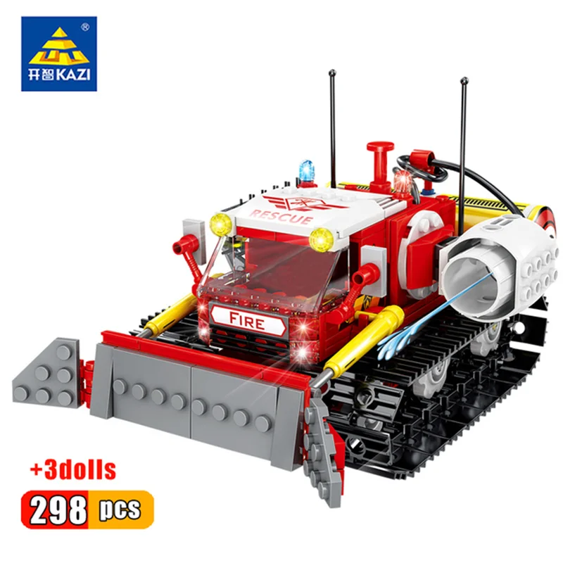 

298pcs Kaizhi 80527 Forest Fire Truck Boy Assembled Small Particle Building Block Toy Gifts