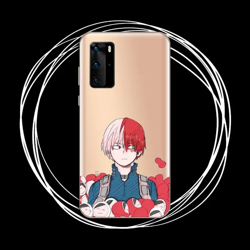 

Cartoon My Hero Academia Anime Phone Case Transparent for Huawei P20 P30 P40 lite pro P smart 2019 honor 8x 10i