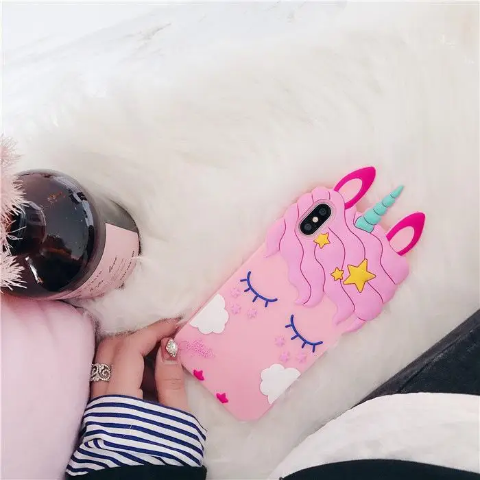 

3D Cartoon Unicorn Case For Huawei P30 P20 P10 P8 Lite 2017 P Smart 2019 2020 Y3 Y5 Y6 Y7 Y9 Pro Prime 2018 Y6s Soft Back Cover