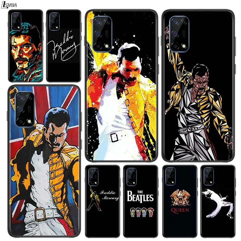 

Queen Freddie Mercury for OPPO Realme V15 X5 X3 X50 X7 V5 C21 C17 C11 C3 C2 7 7i 6 6S 6i 5 3 2 Pro Soft Black Phone Case