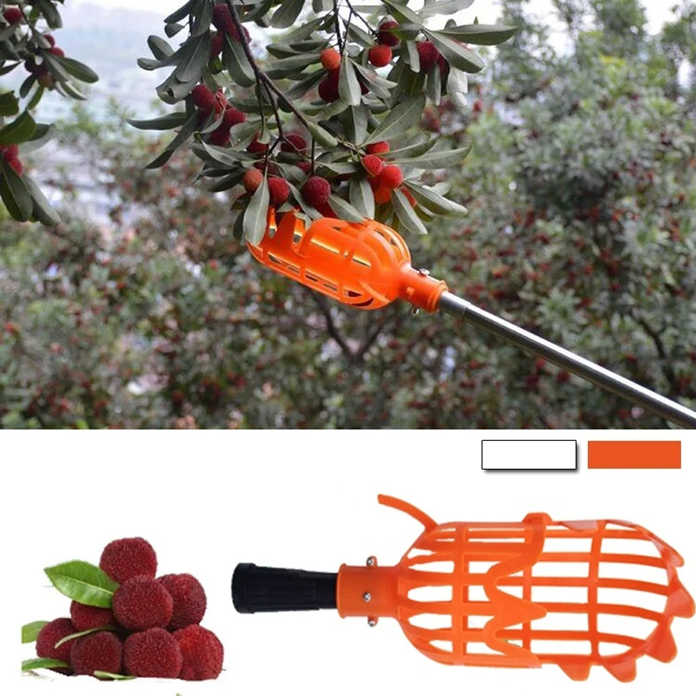 

High-altitude Useful Horticultural Convenient White Orange Without Pole Fruit Picker Deep Basket Gardening Picking Tool Durable
