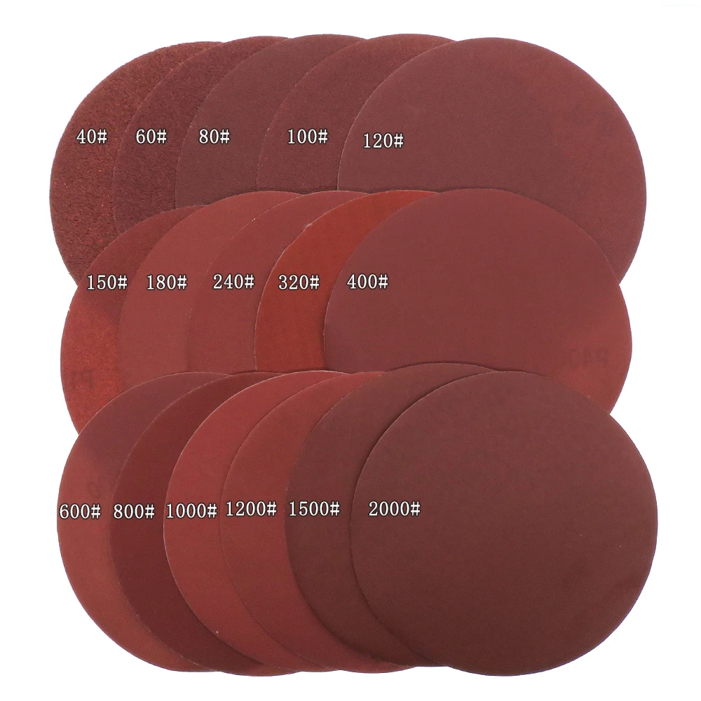 20 Pack 6 Inch 150MM Aluminum Oxide Velcro Sander Sandpaper Discs - Hook and Loop, 60 to 2000 Grits image 3
