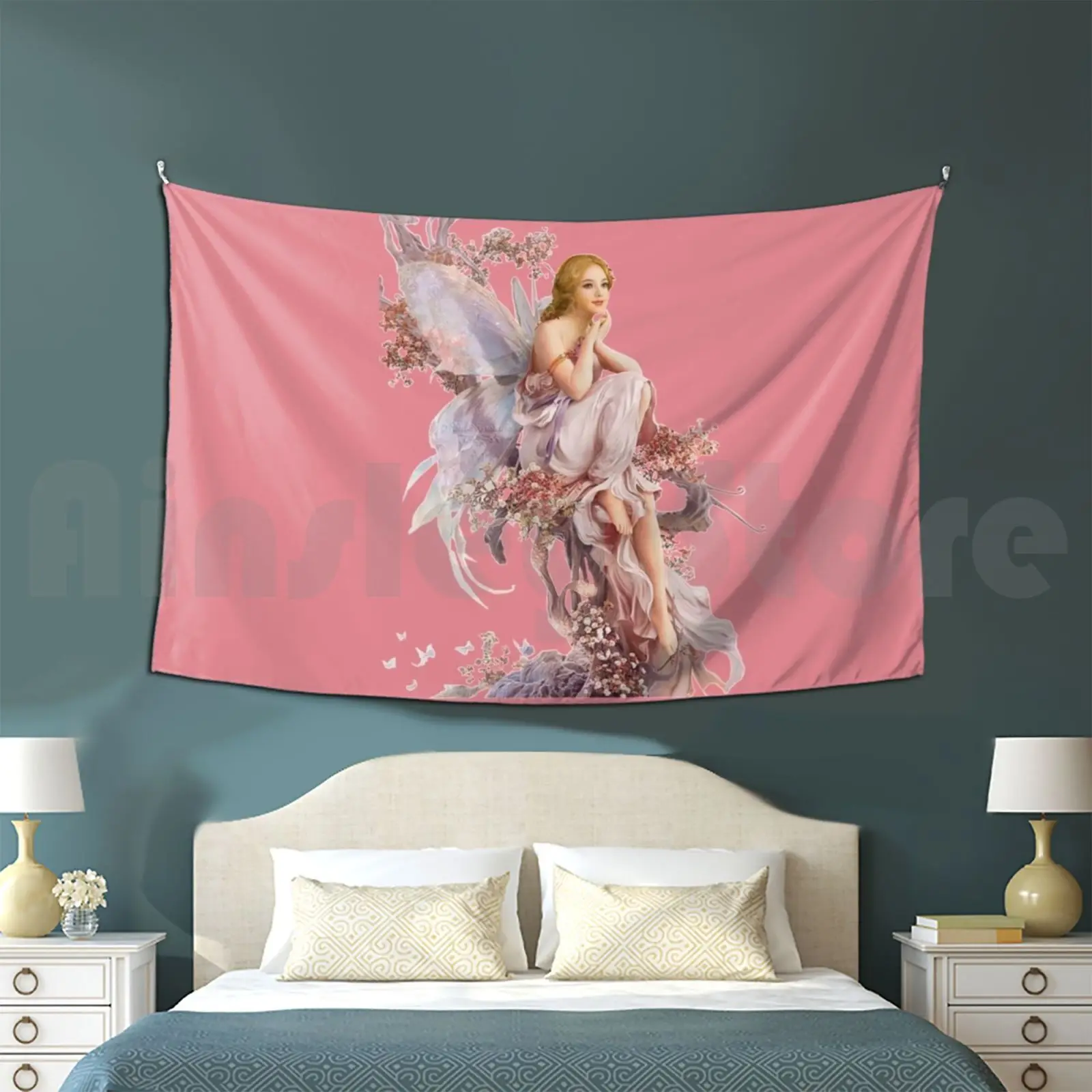 Красивый гобелен с улыбающимся ангелом для гостиной спальни милый Macbook