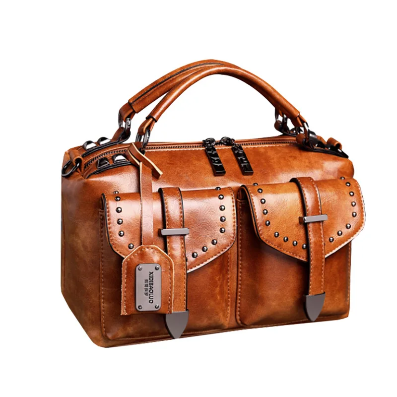 

Bags for Women 2020 New Luxury Handbags Retro New Oil Wax Leather Hand Bag Shoulder Slung Fashion Handbags Women Bags Designer