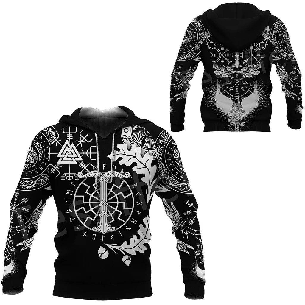 

Tessffel Vikings God Viking Warrior Odin Tattoo Harajuku NewFashion Tracksuit 3DPrint Streetwear Pullover Hoodies Men/Women C-27