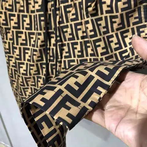 

2021 summer small monster letter full print men's slim waterproof light beach pants casual pants shorts