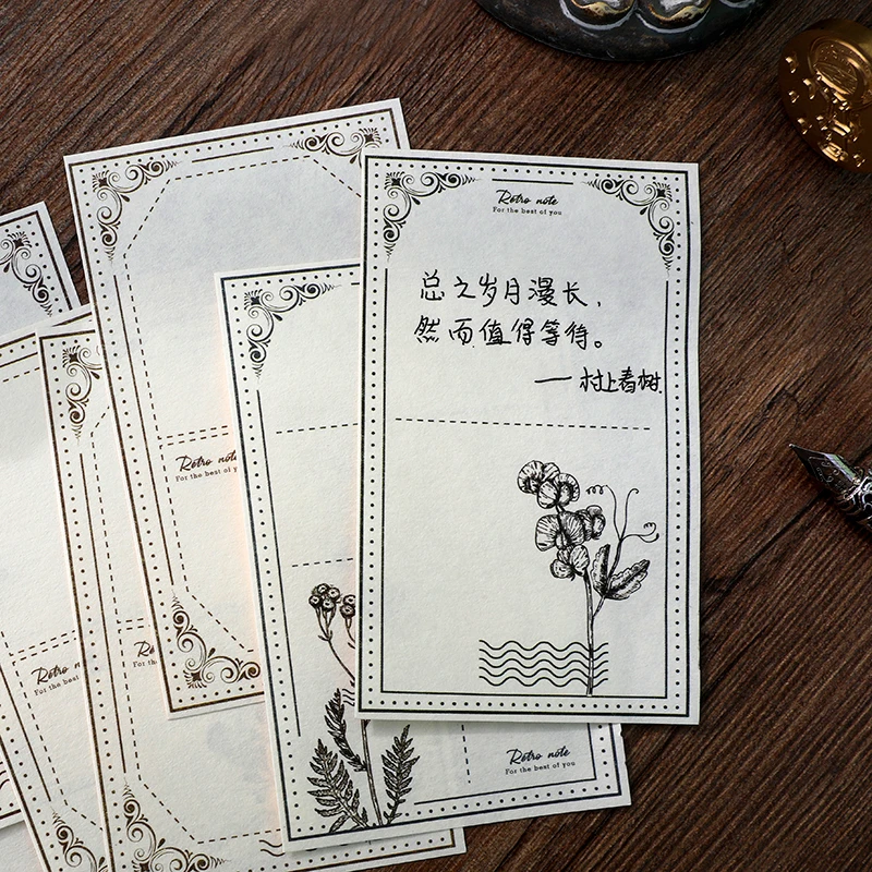 

12PCS/LOT time flies series retro plan book material paper message memo pad