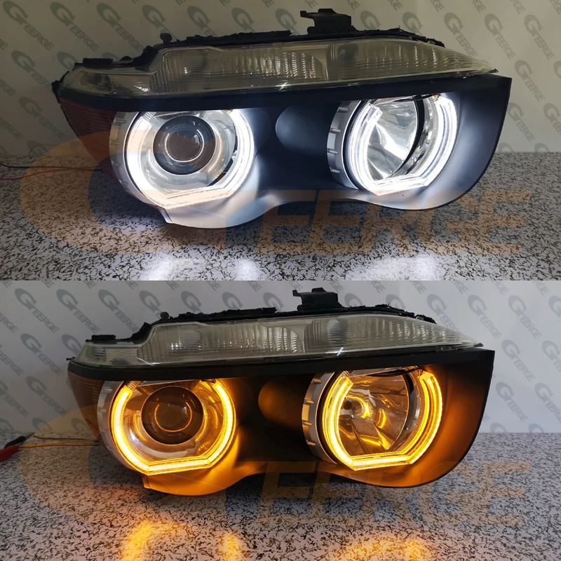 Отличный светодиодный светильник DTM Angel Eyes halo rings Дневной с поворотным сигналом