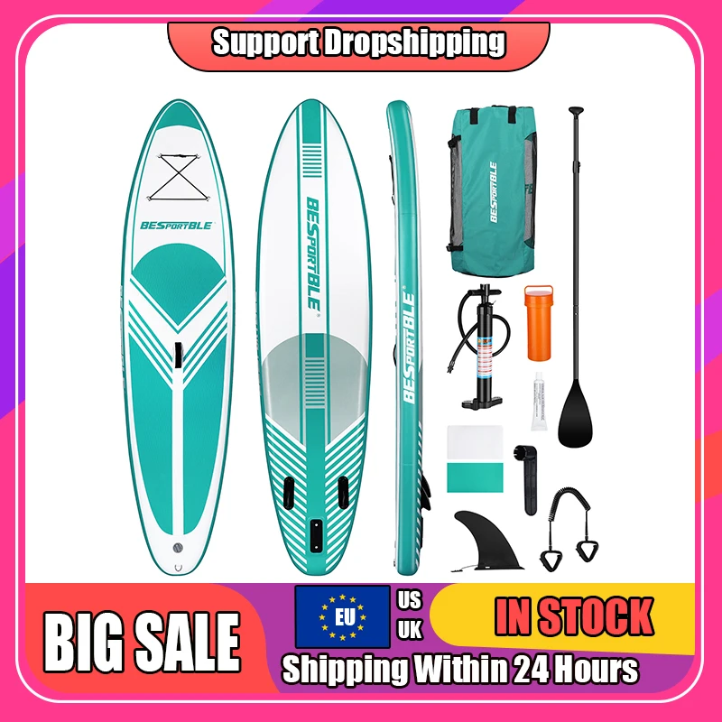 

BESPORTBLE Paddle Board Premium Inflatable Paddle Board Stand up Paddle Board Bonus Manual Pump Ankle Leash Repair Kit for Adult