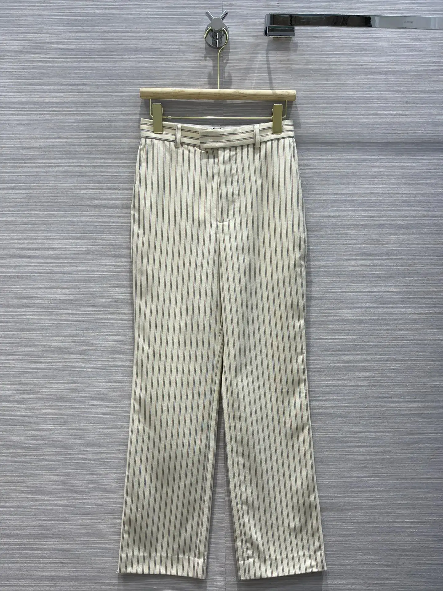 

Женские брюки в полоску, с высокой талией, прямые, 2021, модные, 0330