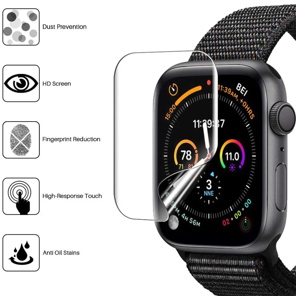 

10PCS Screen Protector For Apple i Watch Series SE 6 5 4 3 2 1 44mm 40mm 42mm 38mm 40 42 44 mm iwatch Protective Film Protection