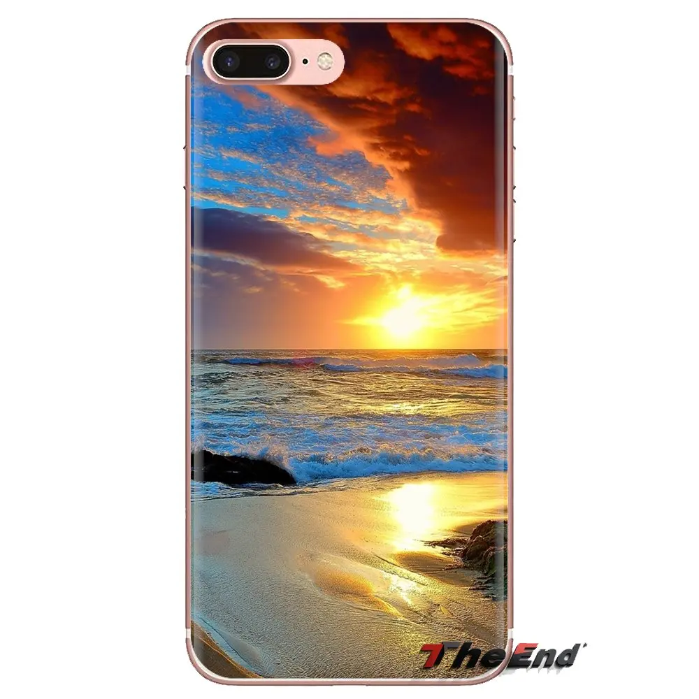 Прозрачный морской небо песчаный пляж Закат для iPod Touch Apple iPhone 4 4s 5 5S SE 5C 6 6S 7 8 X XR XS