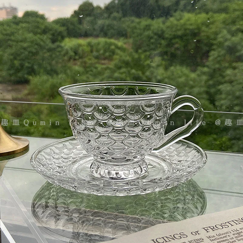 Высококачественная стеклянная кофейная чашка во французском стиле мечты для
