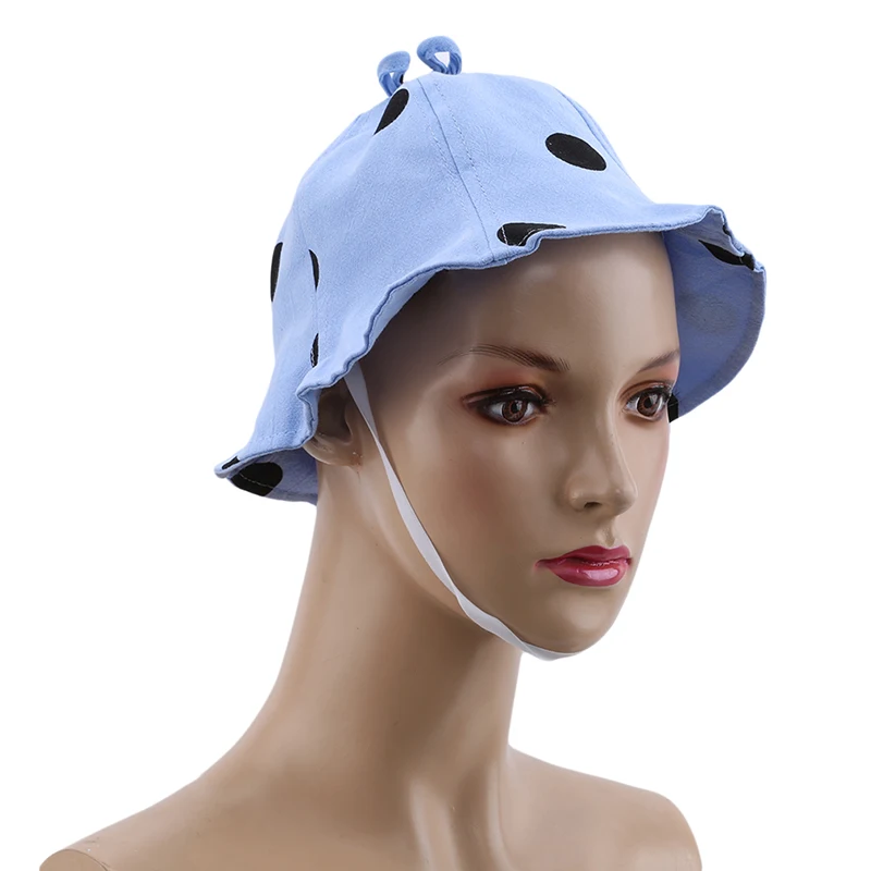 

4-8 Year Girl Autumn Hat Cute Big Polka Dot Cotton Cap Autumn Sunscreen Sun Hat Lovely Young Girl 4Color