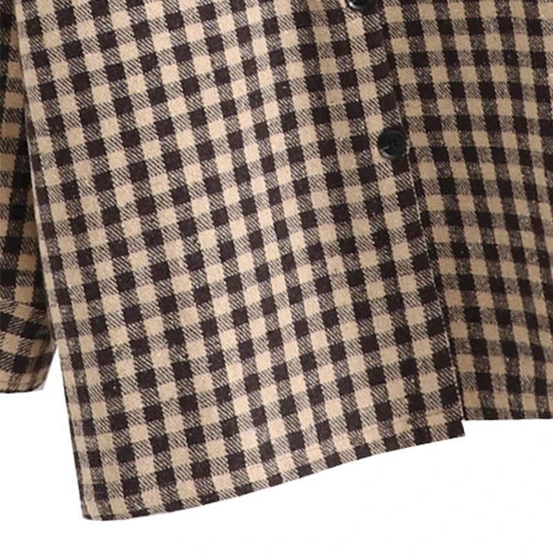 

Fashion Plaid Long Sleeve Loose Jacket Coat Women Casual Shirt Jacket Female Pocket Lady Outerwear Femme Veste XQJ9257