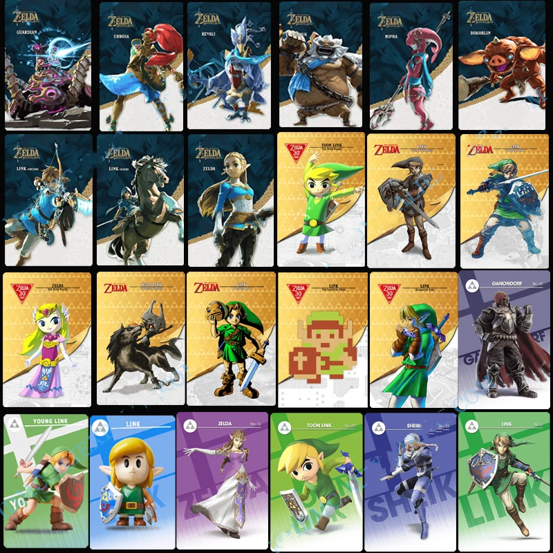 

NTAG215 24pcs Zelda NFC Card 20 Heart Wolf Revali Mipha Daruk Urbosa For amiibo Game the Legend of Breath of the wild NS Switch