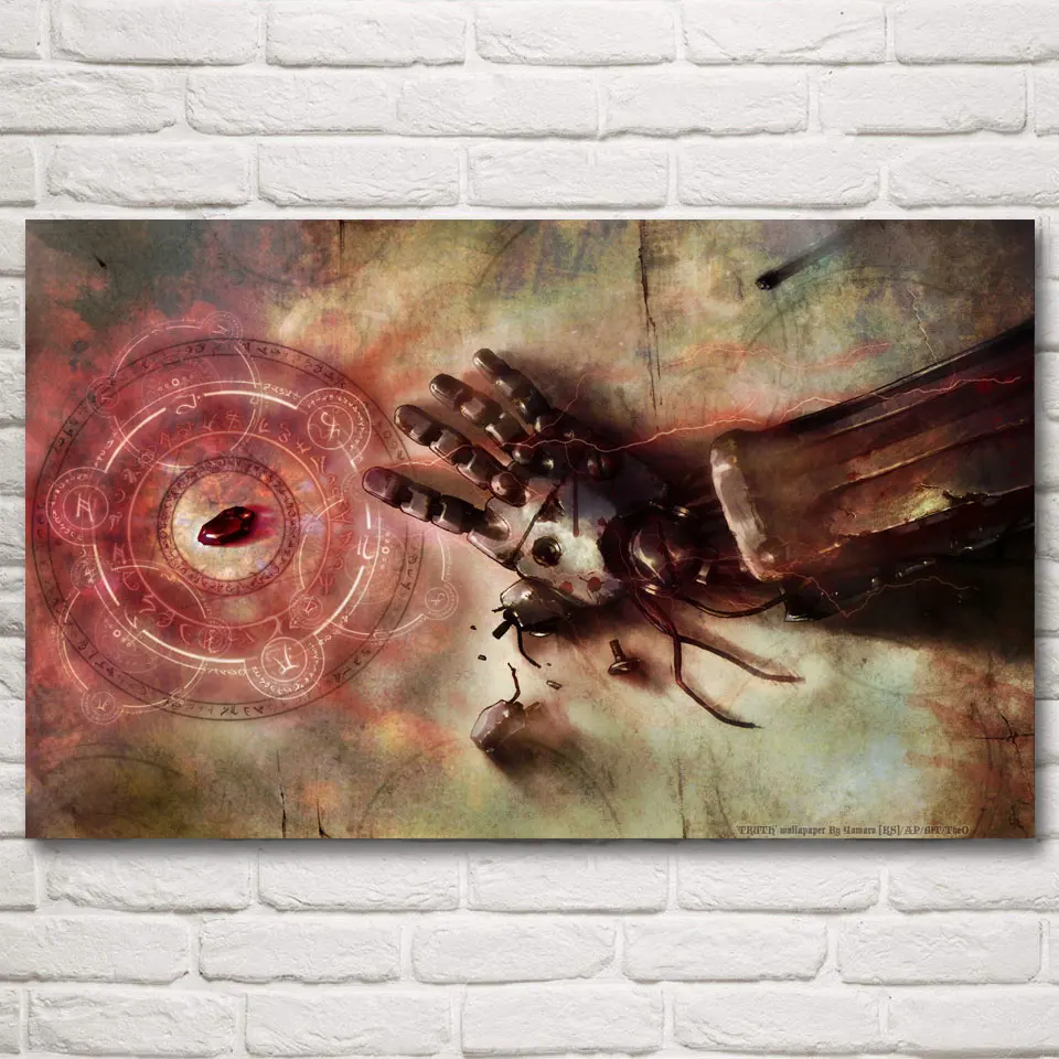 Аниме Стальной алхимик Картина в скандинавском стиле детские украшения постеры