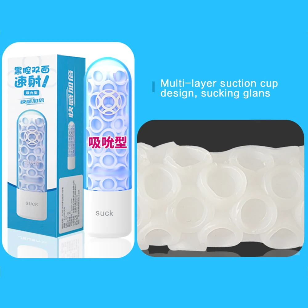Double-side Used Sex Toys Man Masturbator Penis Massage Durable Passion Masturbation Cup Suck Aircraft Trainer For Men |