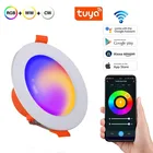 Светодиодный Светильник направленного света Wi-Fi TUYA Smart Life, приглушаемая лампа с пятном, Bluetooth, 6 Вт, 10 Вт, меняющий цвет RGB, светильник ый и холодный свет, работает с Alexa Google Home