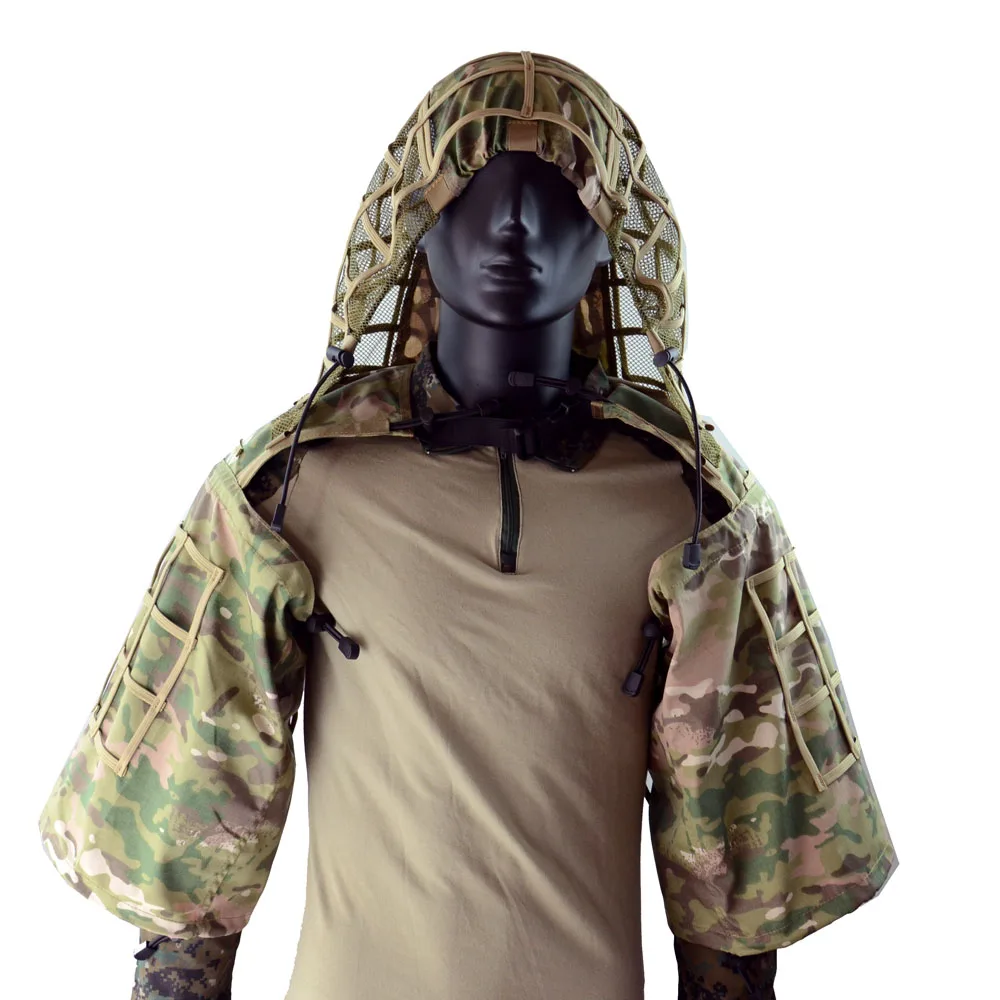 Тактический Костюм Ghillie Multicam для страйкбола стрельбы камуфляжный снайперский