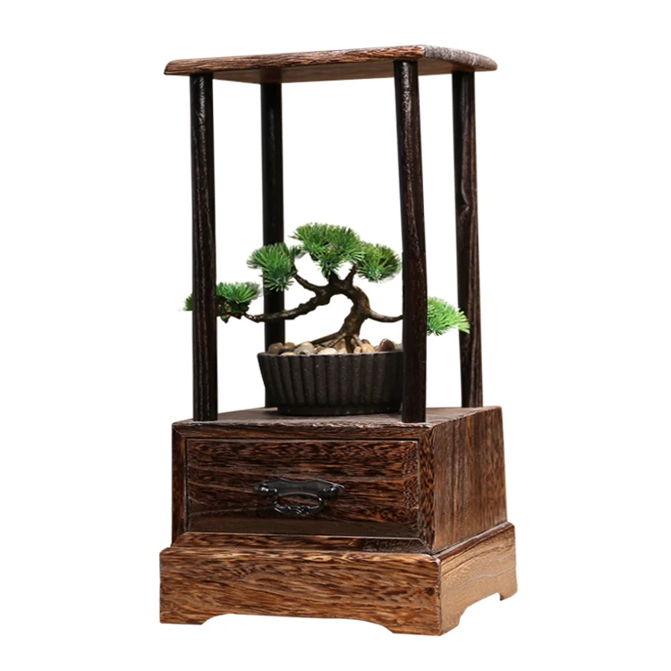 

Деревянная японская подставка для кастрюль, украшение для чайной церемонии, коробка для хранения с щипцами, креативная темная сетка, крыльц...