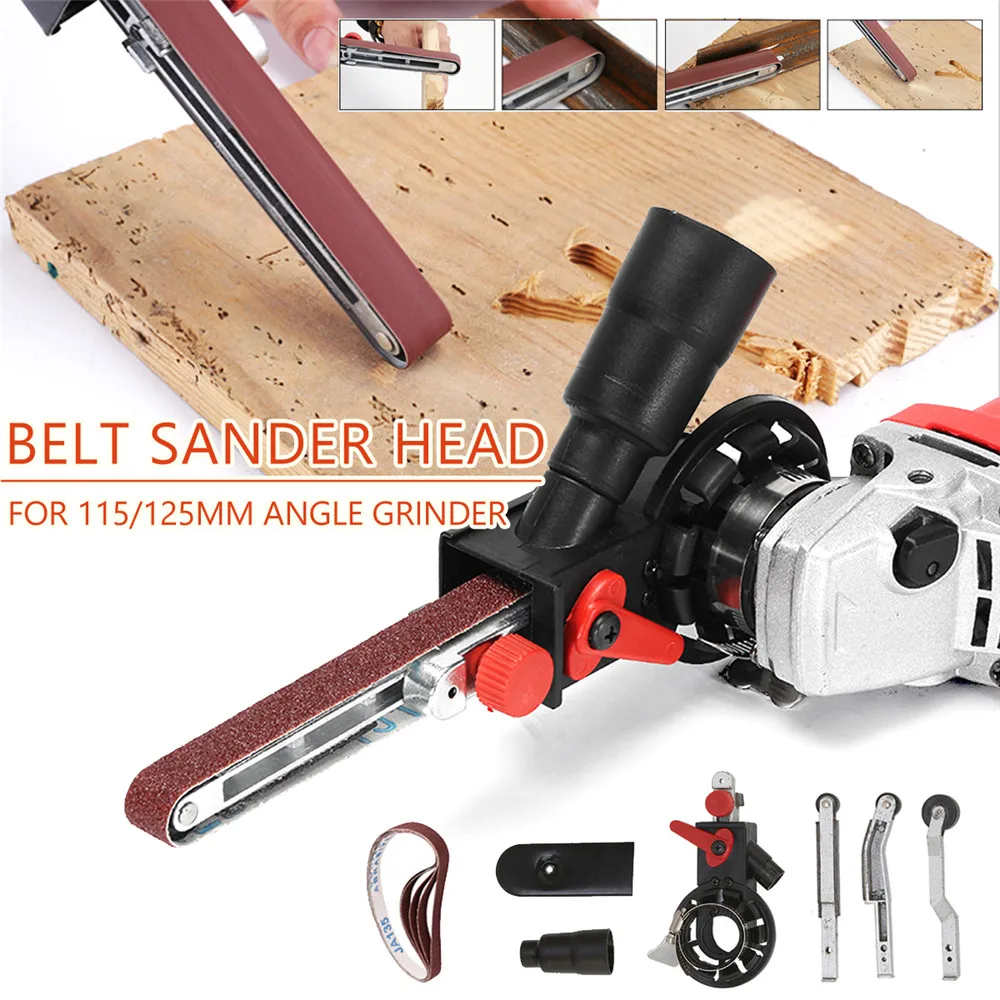 

M10/M14 Sanding Belt Adapter Attachment Converting 100/115/125mm Electric Angle Grinder To Belt Sander WoodWorking