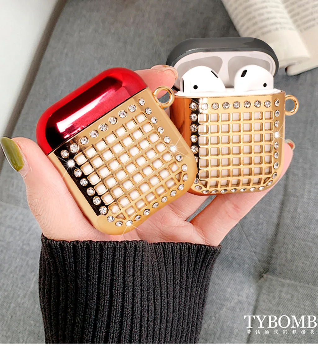 Чехол VOBERRY для Airpods милый роскошный жесткий беспроводной Bluetooth наушников чехол Apple