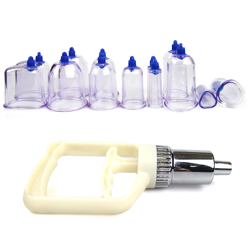 

13Pcs/Set Vacuum Cupping Cups Strong Suction Acupuncture Massage Cupping Jars Aspirating Treatment Sucker Body Massage Apparatus
