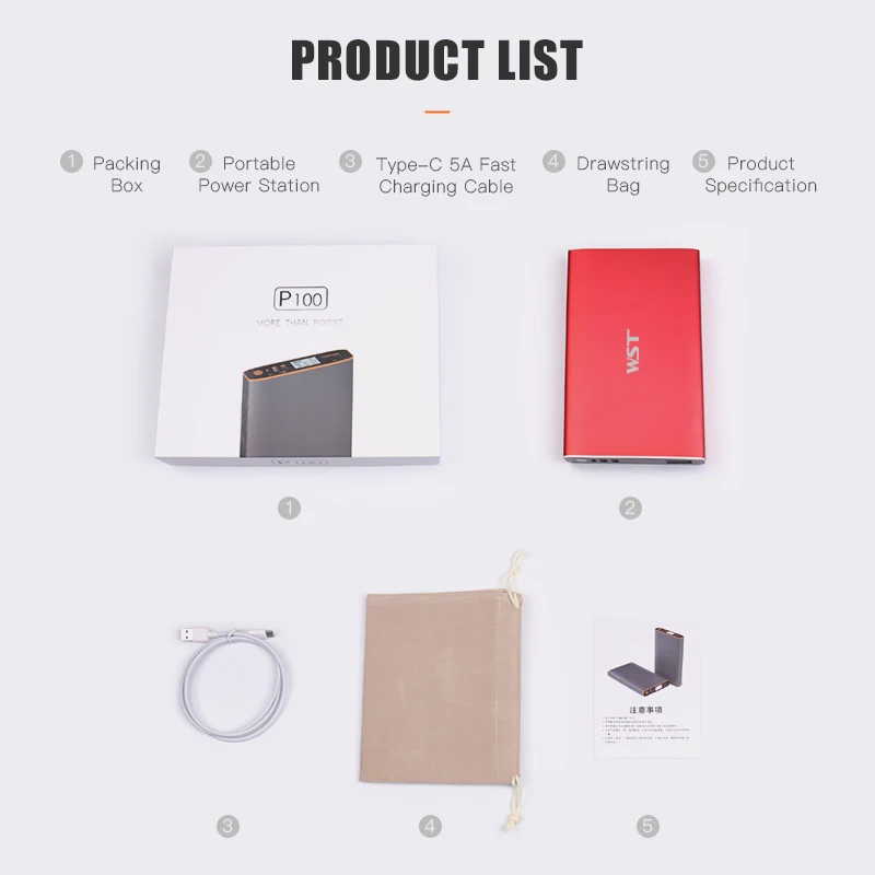 27000 мАч большая емкость портативное зарядное устройство для ноутбука с AC 45W