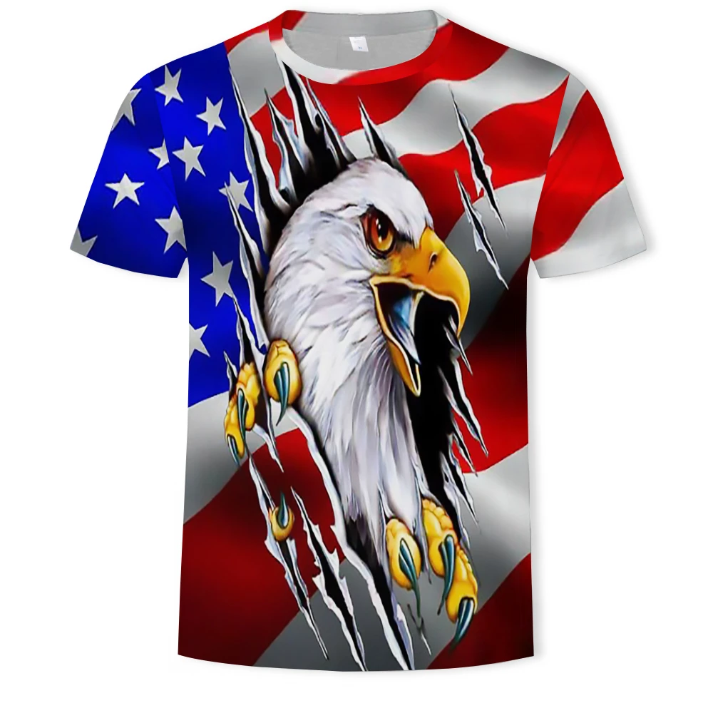 

Factory direct fashion summer men's t-shirt flag series 3D printed casual t-shirt men's hip-hop clothing t-shirt for men
