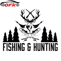 car stickers decor motorcycle decals fishing hunting shop hunter fisherman decorative accessories creative pvc18cm14cm