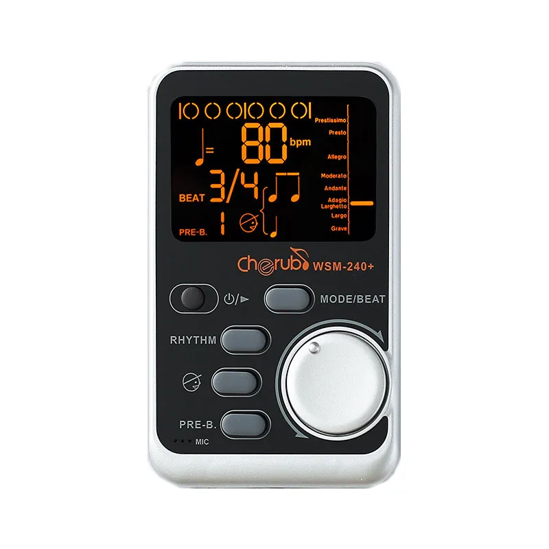 

Cherub WSM-240 Guitar Piano Metronome Digital Metronom LCD Clip-on Portable Metronom for Guitar Violin Bass Support Tap Tempo