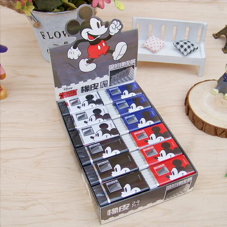 Disney милый мультфильм резиновый Микки креативный многоцветный ластик для