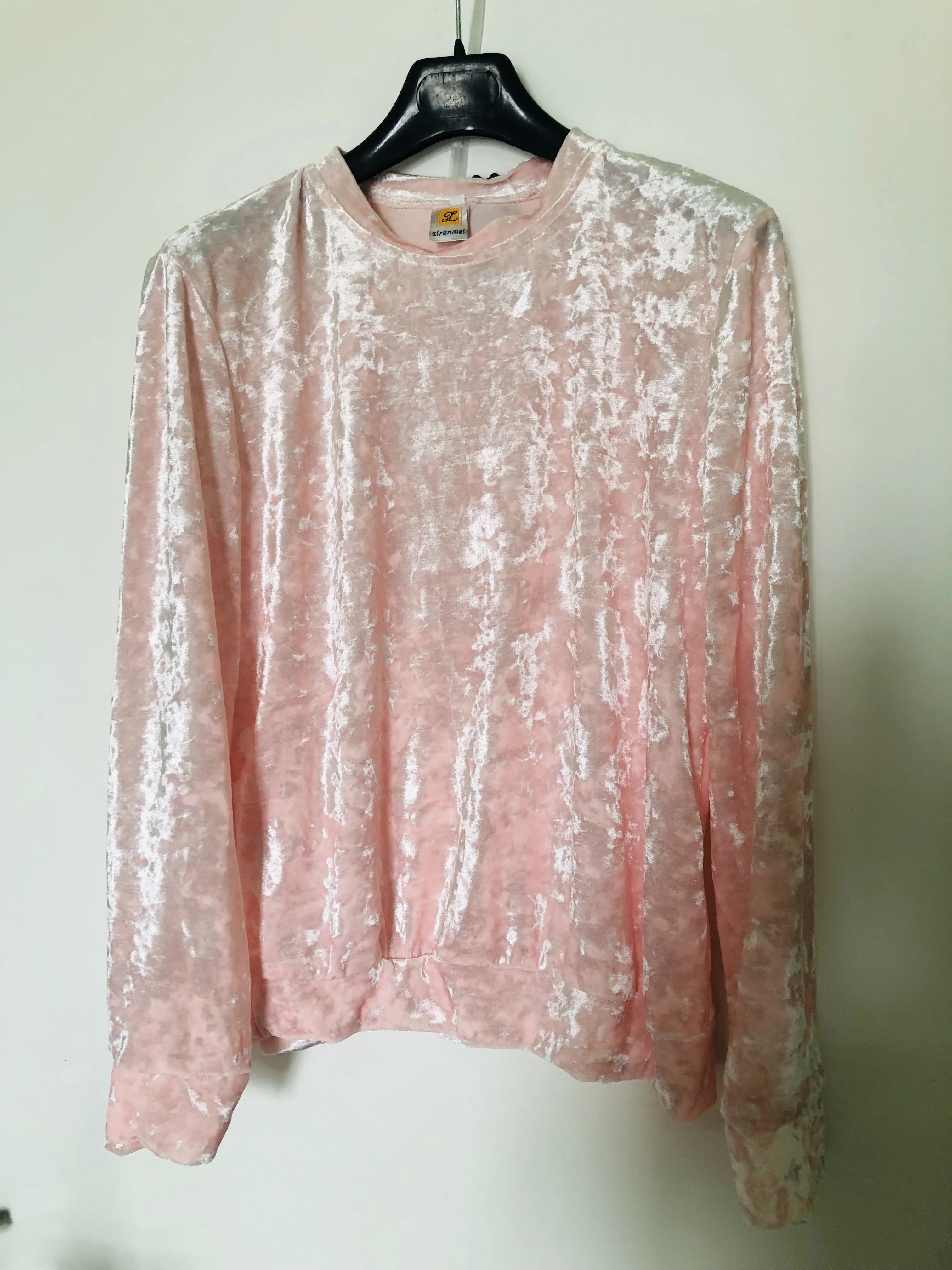 Женский вельветовый костюм черный розовый свитшот комплект из 2 предметов