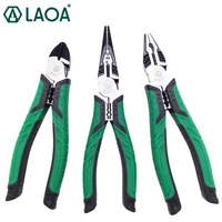 laoa 7inch cutting pliers multifunction diagonal pliers long nose fishing pliers electricians tools