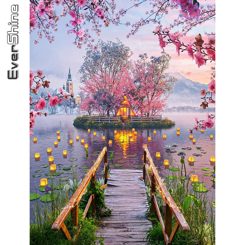 

Evershine 5D алмазная вышивка своими руками Бриллиантовая картина с изображением озера вышивка крестиком распродажа Новое поступление домашний...