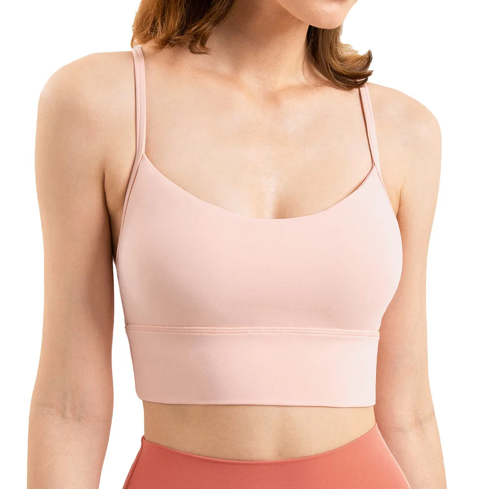 

CLASSIC Naked Feel Push Up Athletic Fitness Sports Bras Tops Women Bare Anti-sweat Padded Workout Gym Brassiere
