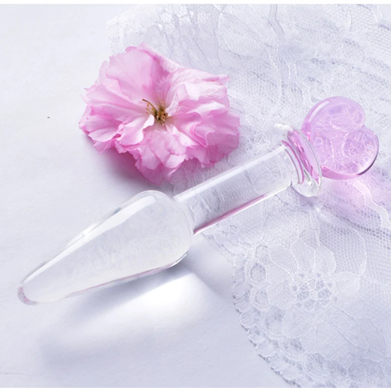 Фаллоимитатор для точки G и клитора Хрустальный пенис Анальная пробка массажер