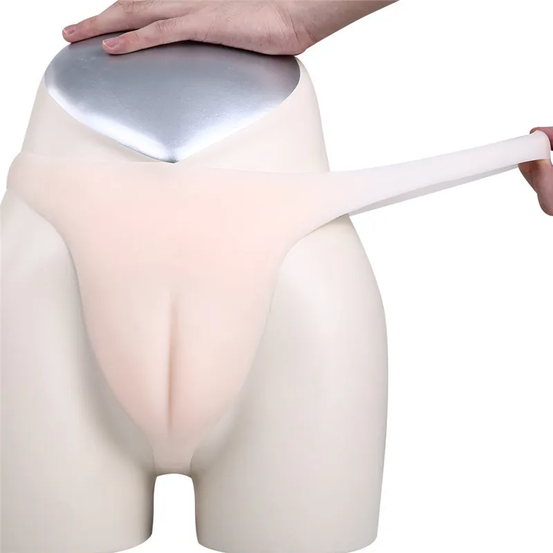 100% Silicone Camel Toe T String Shemale Transformation Thong Crossdresser Gaff Panties Show Sexy Vaginal Line |