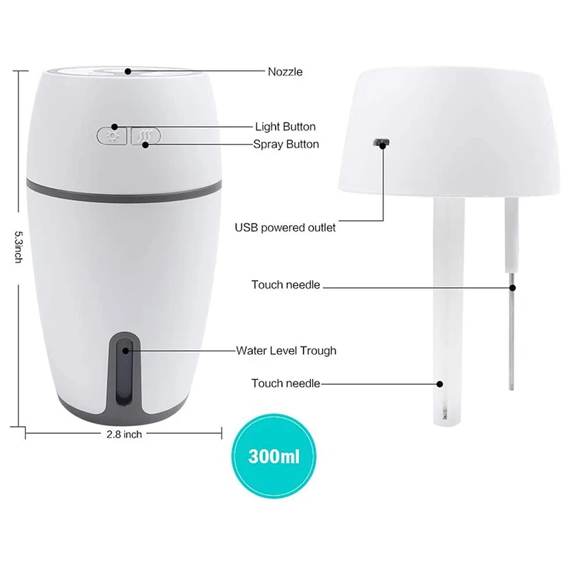 

Mini USB Car Humidifier,Portable Ultrasonic Cool Mist Humidifier,Small Personal Humidifier for Bedroom Home Office Car Desktop