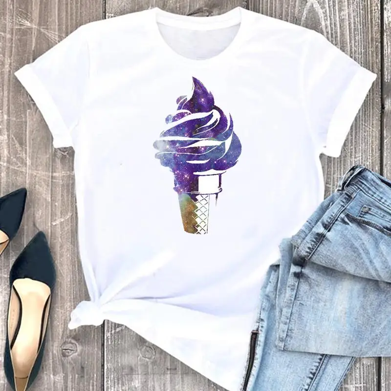 

Women Clothes Cartoon Pineapple Watercolor Clothing Fashion Short Sleeve Summer Print Tshirt Female Tee Top Graphic T-shirt