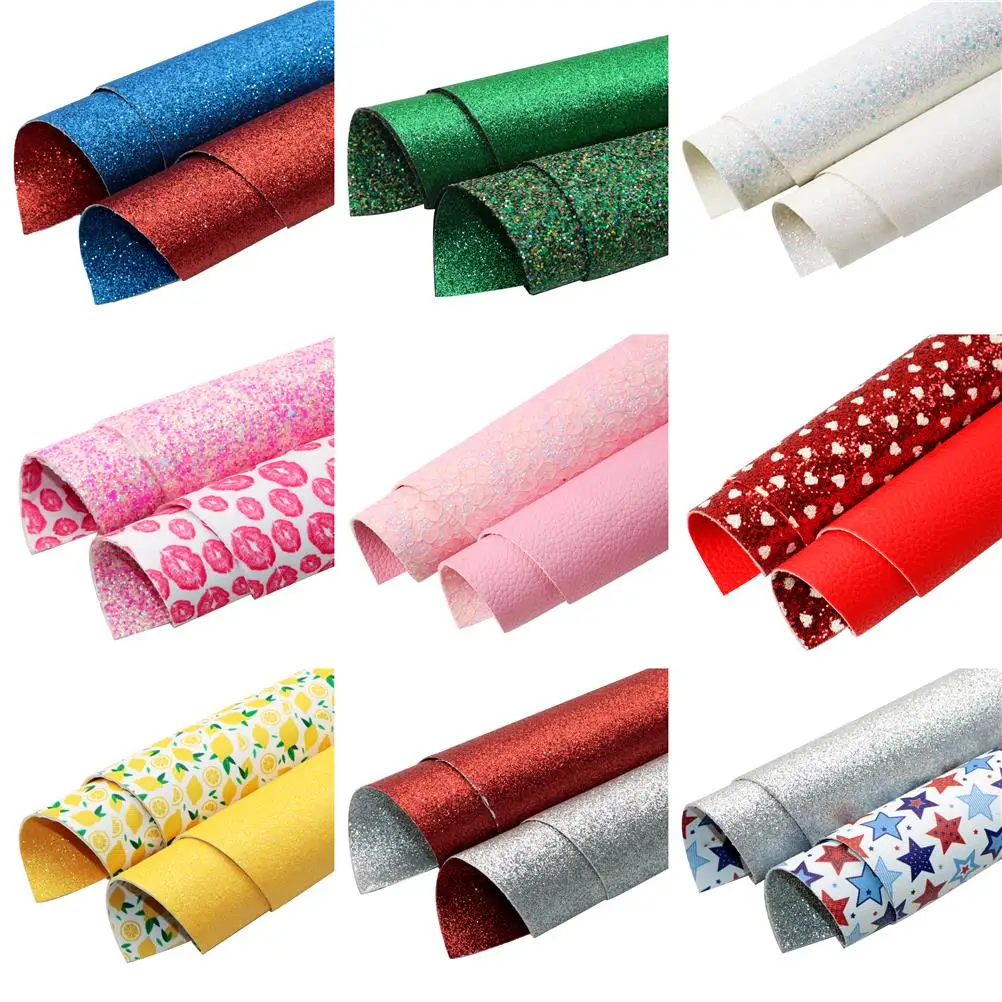 Двусторонняя Рождественская искусственная кожа для бантов 20*33 см, кожаные изделия «сделай сам», серьги ручной работы, 1Yc20415