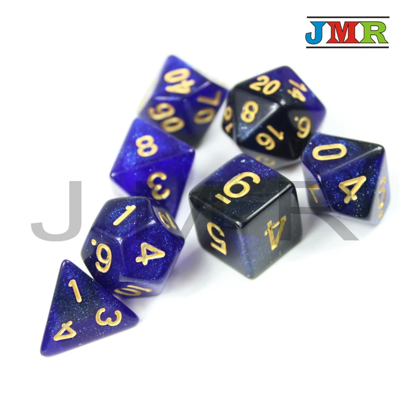 Супер Вселенная Галактика кости набор D4-D20 RoyalGemini с блестящим блеском эффектно
